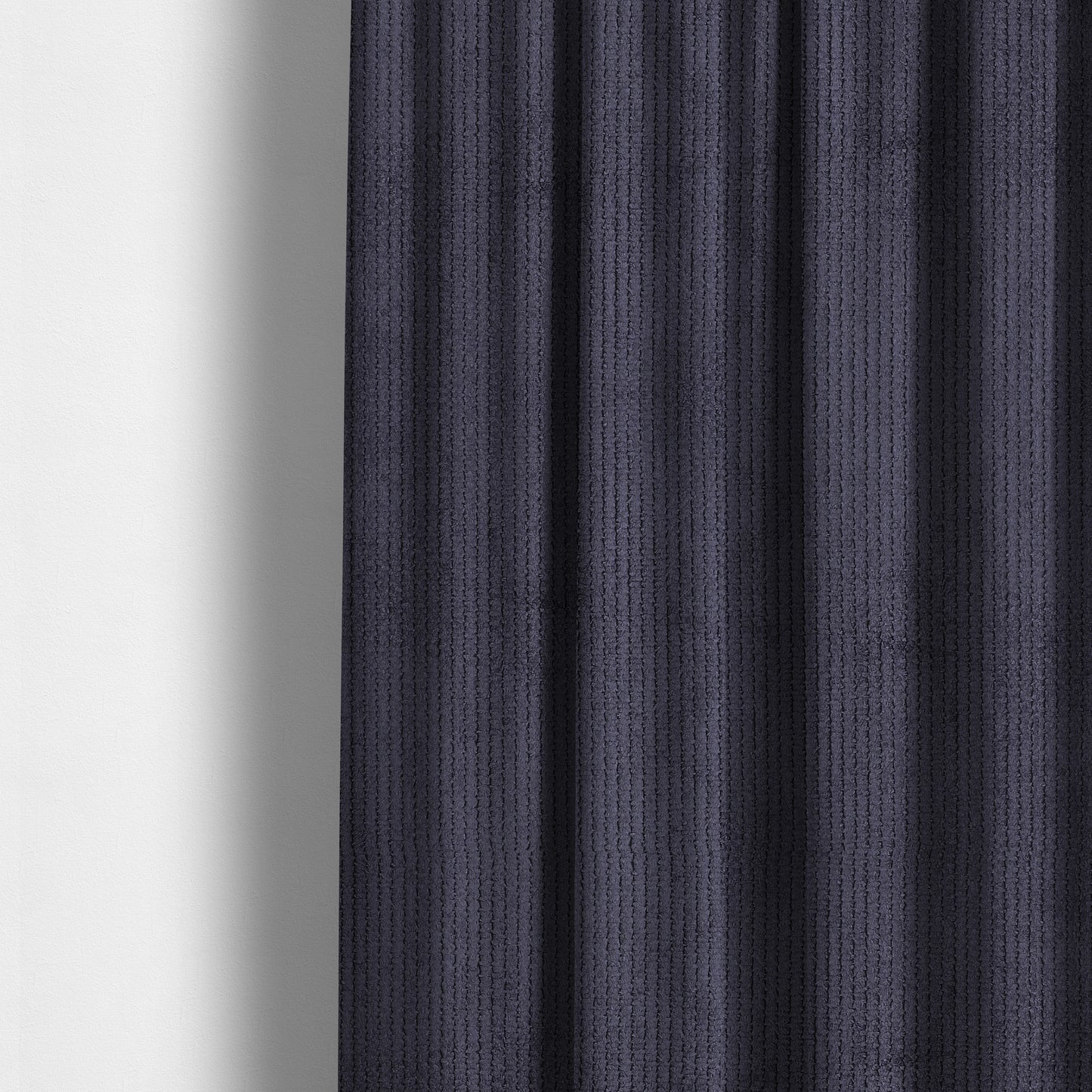 Ilford Plush Wave Ripple Effect Corduroy Upholstery Fabric In Purple Colour - Made To Measure Curtains