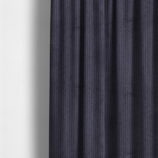 Ilford Plush Wave Ripple Effect Corduroy Upholstery Fabric In Purple Colour - Made To Measure Curtains