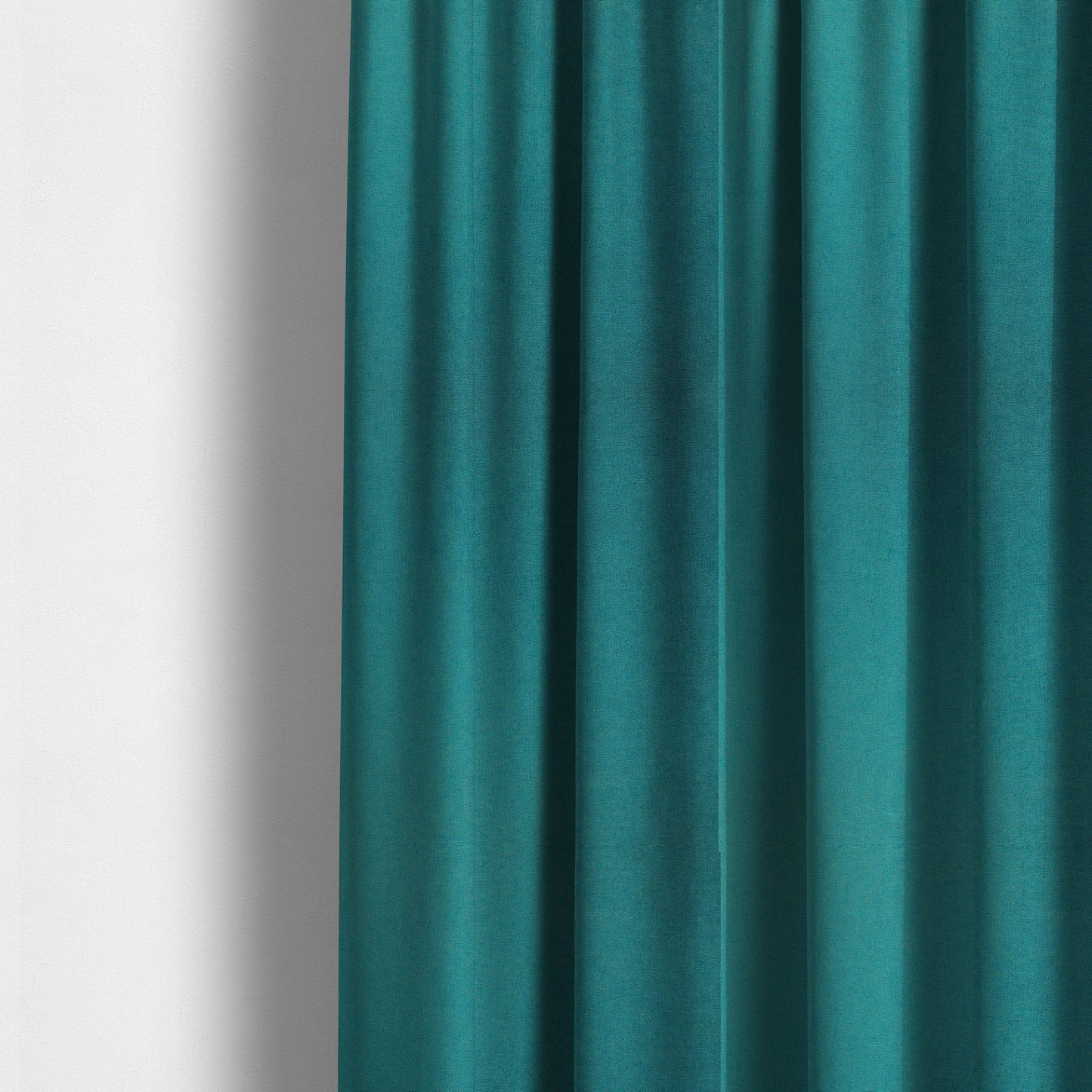 Irania Soft Chenille Upholstery Fabric Teal Blue Colour - Made To Measure Curtains