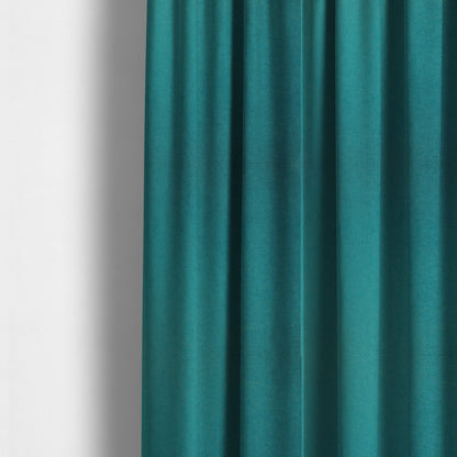 Irania Soft Chenille Upholstery Fabric Teal Blue Colour - Made To Measure Curtains