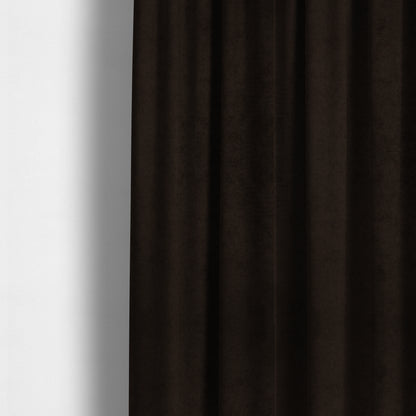 Irania Soft Chenille Upholstery Fabric Chocolate Brown Colour - Made To Measure Curtains