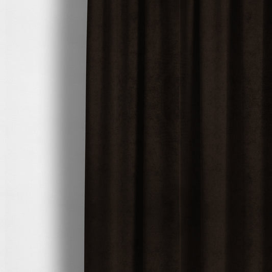 Irania Soft Chenille Upholstery Fabric Chocolate Brown Colour - Made To Measure Curtains