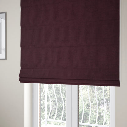 Irania Soft Chenille Upholstery Fabric Wine Plum Colour - Roman Blinds