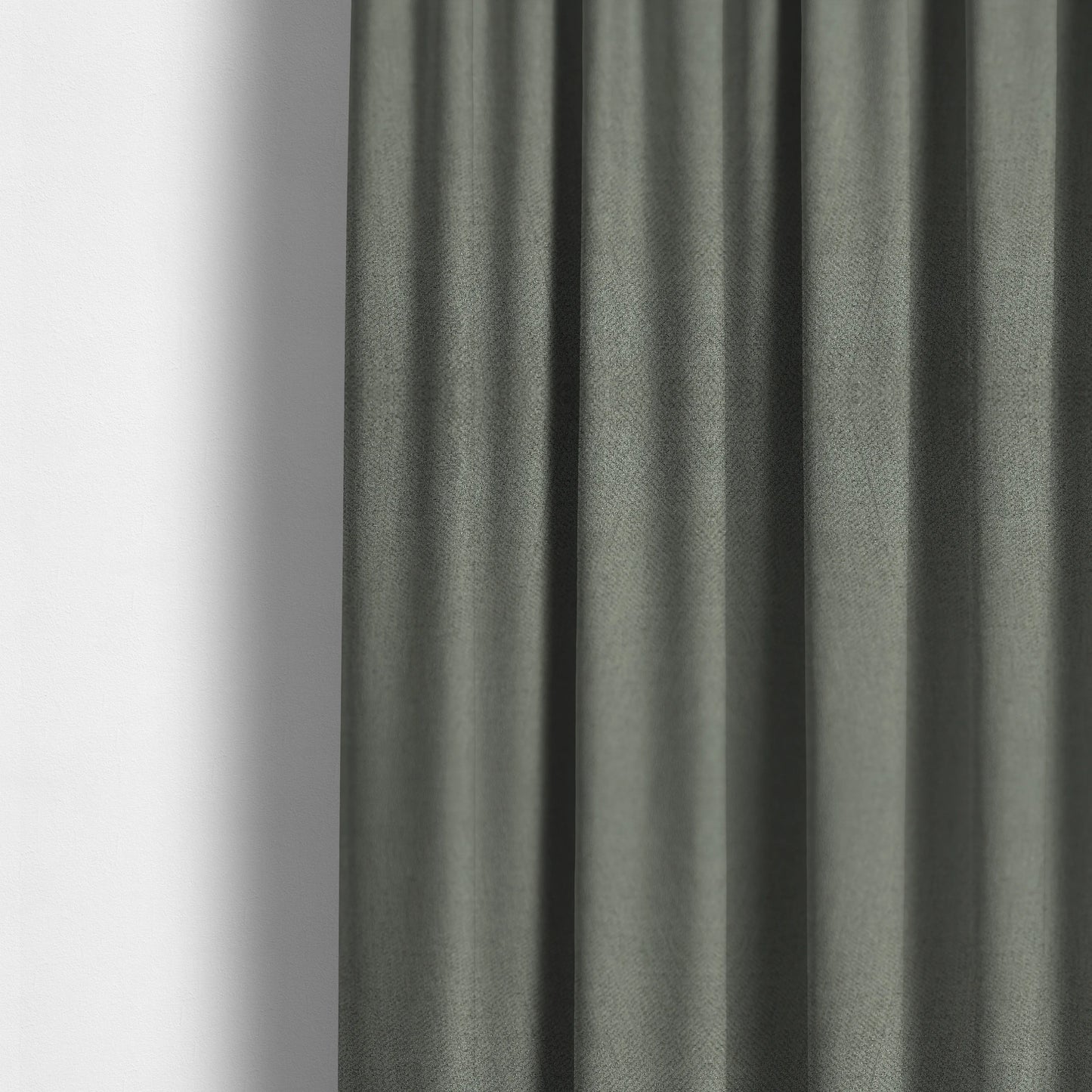 Irvine Herringbone Weave Chenille Upholstery Fabric Silver Mist Colour - Made To Measure Curtains