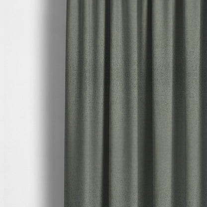 Irvine Herringbone Weave Chenille Upholstery Fabric Silver Mist Colour - Made To Measure Curtains