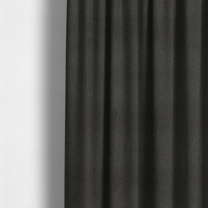 Irvine Herringbone Weave Chenille Upholstery Fabric Grey Carbon Colour - Made To Measure Curtains