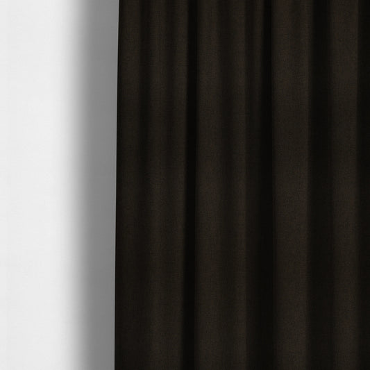 Irvine Herringbone Weave Chenille Upholstery Fabric Chocolate Brown Colour - Made To Measure Curtains