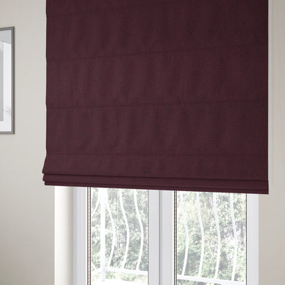 Irvine Herringbone Weave Chenille Upholstery Fabric Wine Colour - Roman Blinds