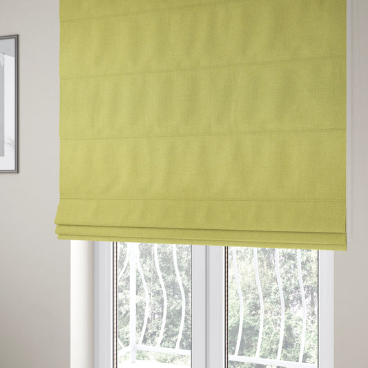 Irvine Herringbone Weave Chenille Upholstery Fabric Yellow Zest Colour - Roman Blinds