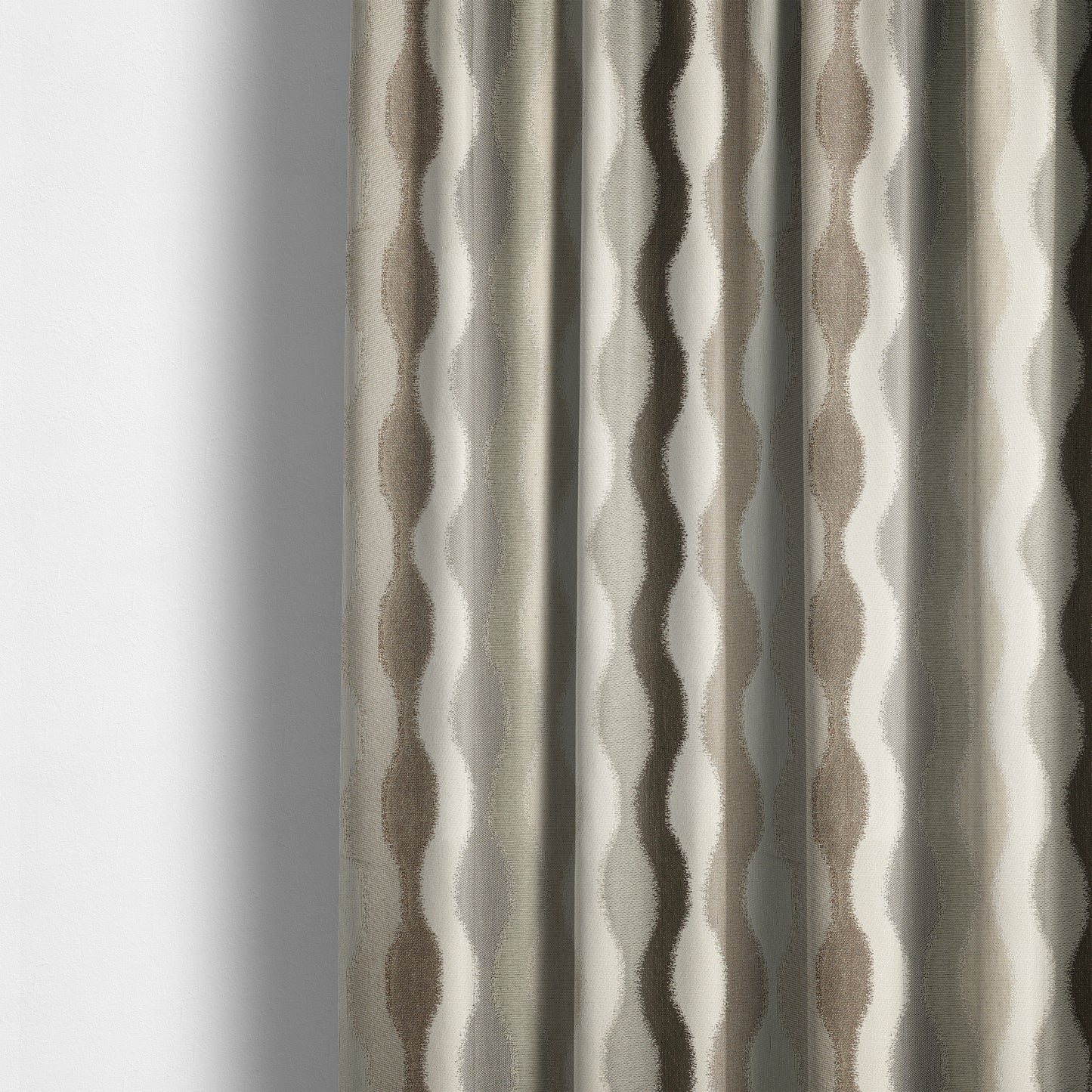 Aura Striped Neutral Colour Shades Pattern Fabric Chenille Upholstery Fabric JO-01 - Made To Measure Curtains