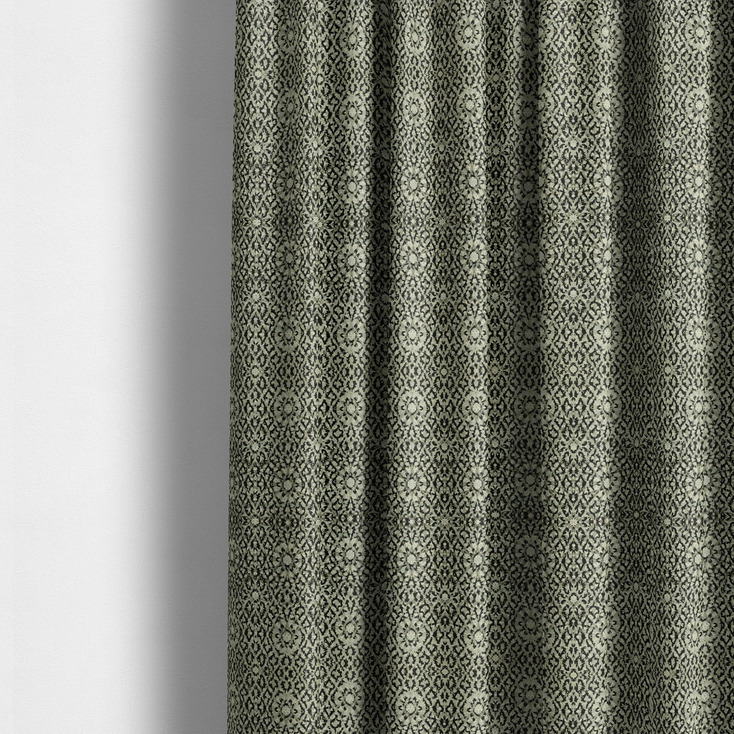 Modern Pattern Black Grey Colour Velvet Textured Upholstery Fabric JO-1001 - Made To Measure Curtains