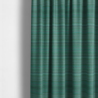 Striped Pattern Blue Colour Chenille Textured Upholstery Fabric JO-1003 - Made To Measure Curtains