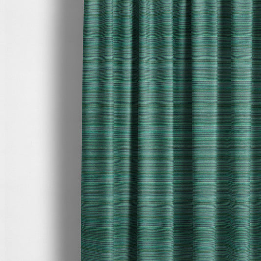 Striped Pattern Blue Colour Chenille Textured Upholstery Fabric JO-1003 - Made To Measure Curtains