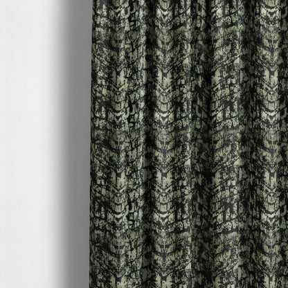 Scale Pattern Black Grey Colour Velvet Textured Upholstery Fabric JO-1007 - Made To Measure Curtains