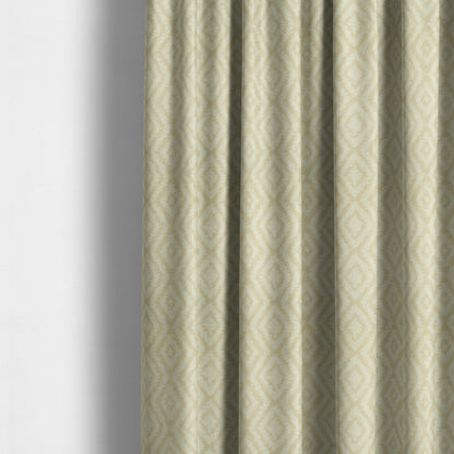 Cream Beige Colour Geometric Pattern Soft Chenille Upholstery Fabric JO-1022 - Made To Measure Curtains