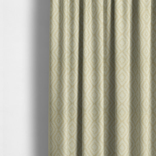 Cream Beige Colour Geometric Pattern Soft Chenille Upholstery Fabric JO-1022 - Made To Measure Curtains