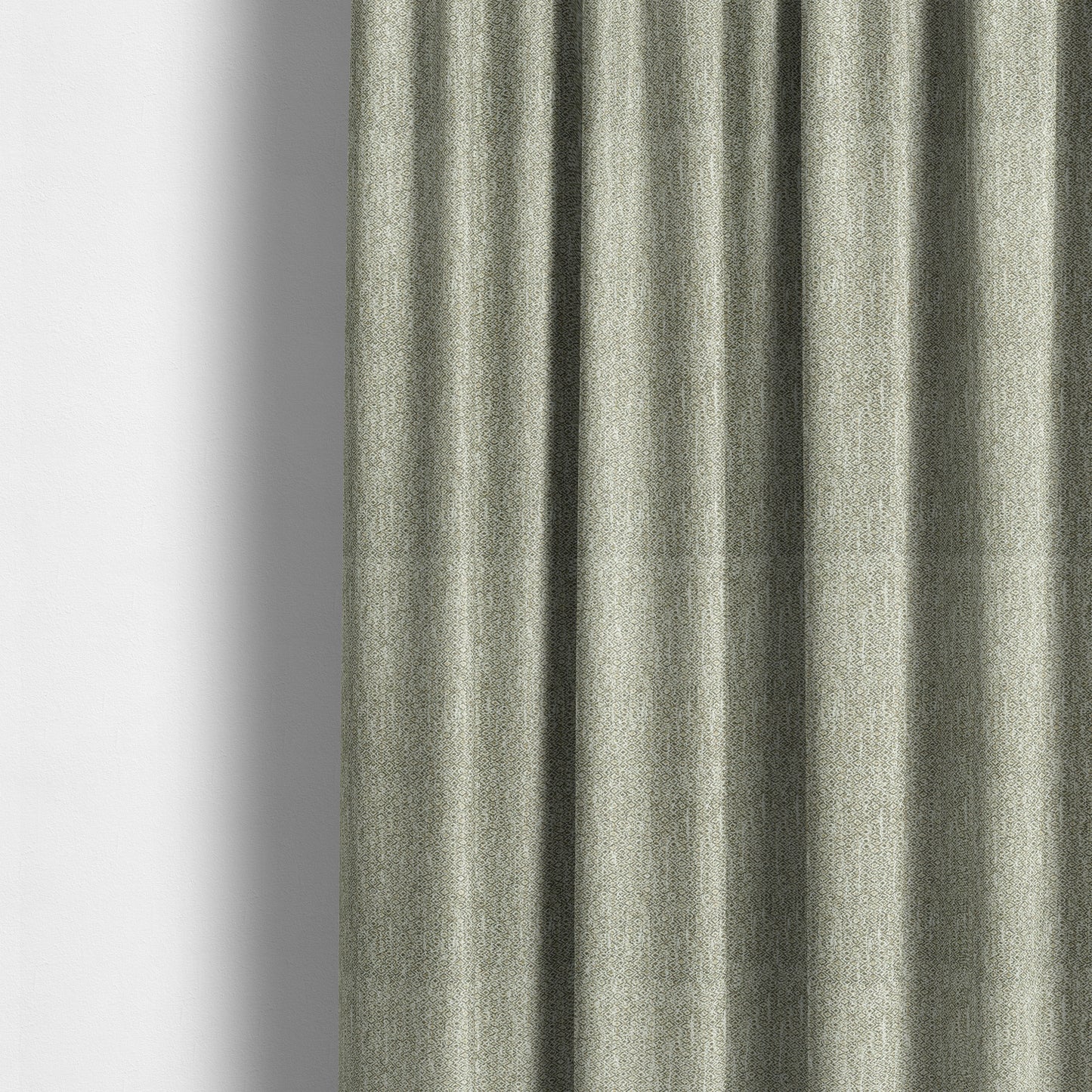 Ella Trellis Pattern Interior Fabric In White Yellow Colour Woven Soft Chenille Fabric JO-104 - Made To Measure Curtains