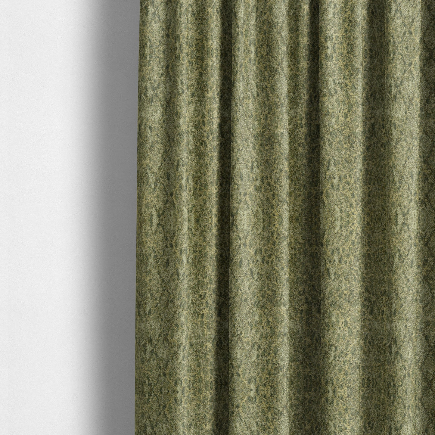 Abstract Camouflage Pattern Green Colour Chenille Jacquard Upholstery Fabric JO-1049 - Made To Measure Curtains