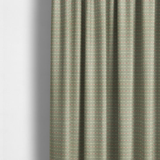 Striped Pattern Cream Grey Pink Colour Furnishing Upholstery Fabric JO-1064 - Made To Measure Curtains