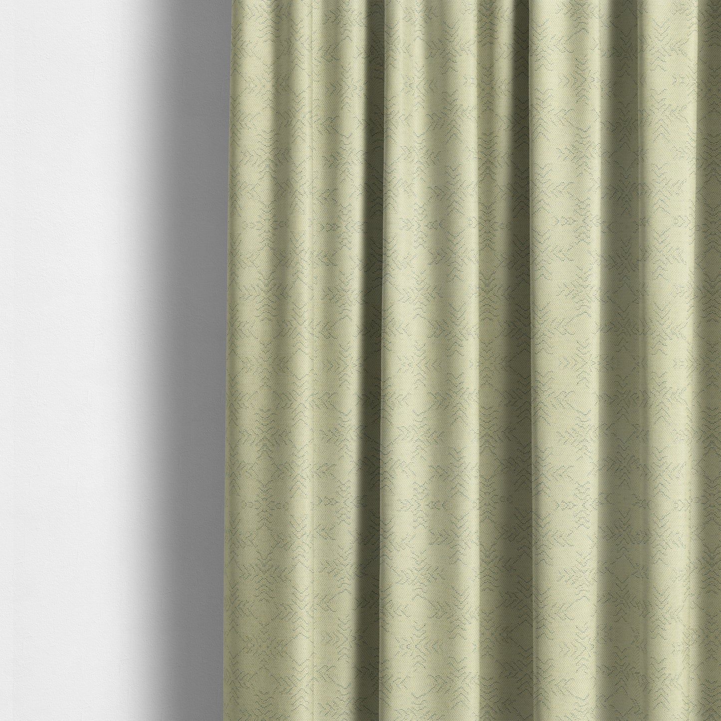 Cream Coloured Geometric Pattern Upholstery Furnishing Fabric JO-1069 - Made To Measure Curtains