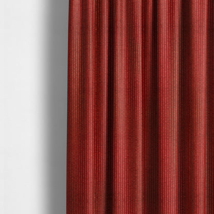 Red Colour Semi Plain Pattern Soft Chenille Upholstery Fabric JO-1072 - Made To Measure Curtains