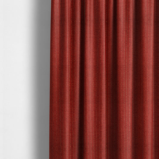 Red Colour Semi Plain Pattern Soft Chenille Upholstery Fabric JO-1072 - Made To Measure Curtains