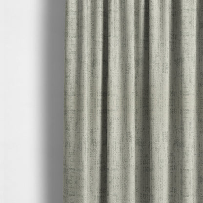 Abstract Effect Semi Plain Pattern In Grey Colour Chenille Upholstery Fabric JO-1091 - Made To Measure Curtains