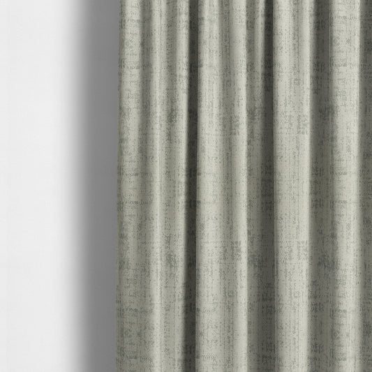 Abstract Effect Semi Plain Pattern In Grey Colour Chenille Upholstery Fabric JO-1091 - Made To Measure Curtains