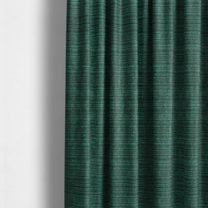 Striped Semi Plain Chenille Blue Teal Colour Upholstery Fabric JO-1097 - Made To Measure Curtains