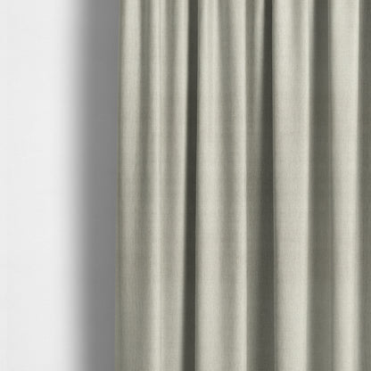 Rumba Plain Chenille Fabric In White Colour Furnishing Fabrics JO-110 - Made To Measure Curtains