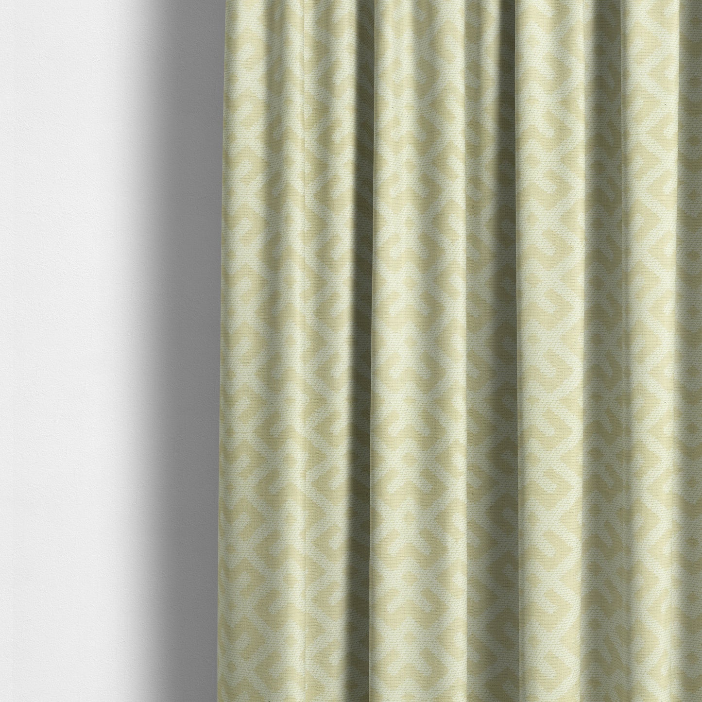 Cream Beige Colour Modern Pattern Soft Chenille Upholstery Fabric JO-1113 - Made To Measure Curtains