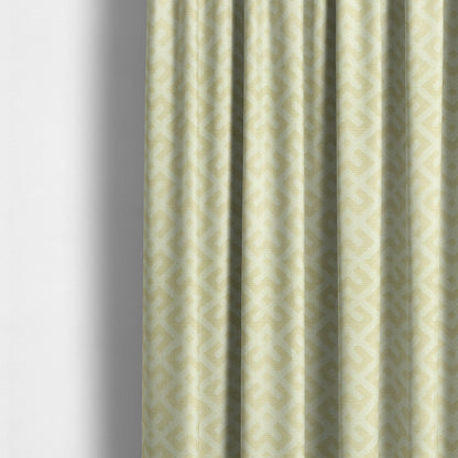 Cream Beige Colour Modern Pattern Soft Chenille Upholstery Fabric JO-1113 - Made To Measure Curtains