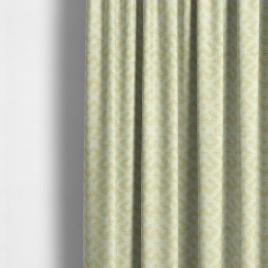 Cream Beige Colour Modern Pattern Soft Chenille Upholstery Fabric JO-1113 - Made To Measure Curtains