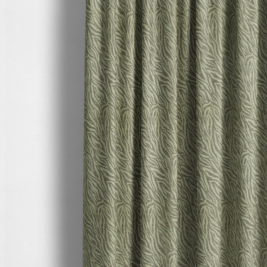 Striped Inspired Pattern Chenille Material Brown Cream Colour Upholstery Fabric JO-1135 - Made To Measure Curtains