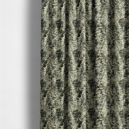 Old Stone Effect Pattern Black Beige Colour Soft Chenille Upholstery Fabric JO-1141 - Made To Measure Curtains