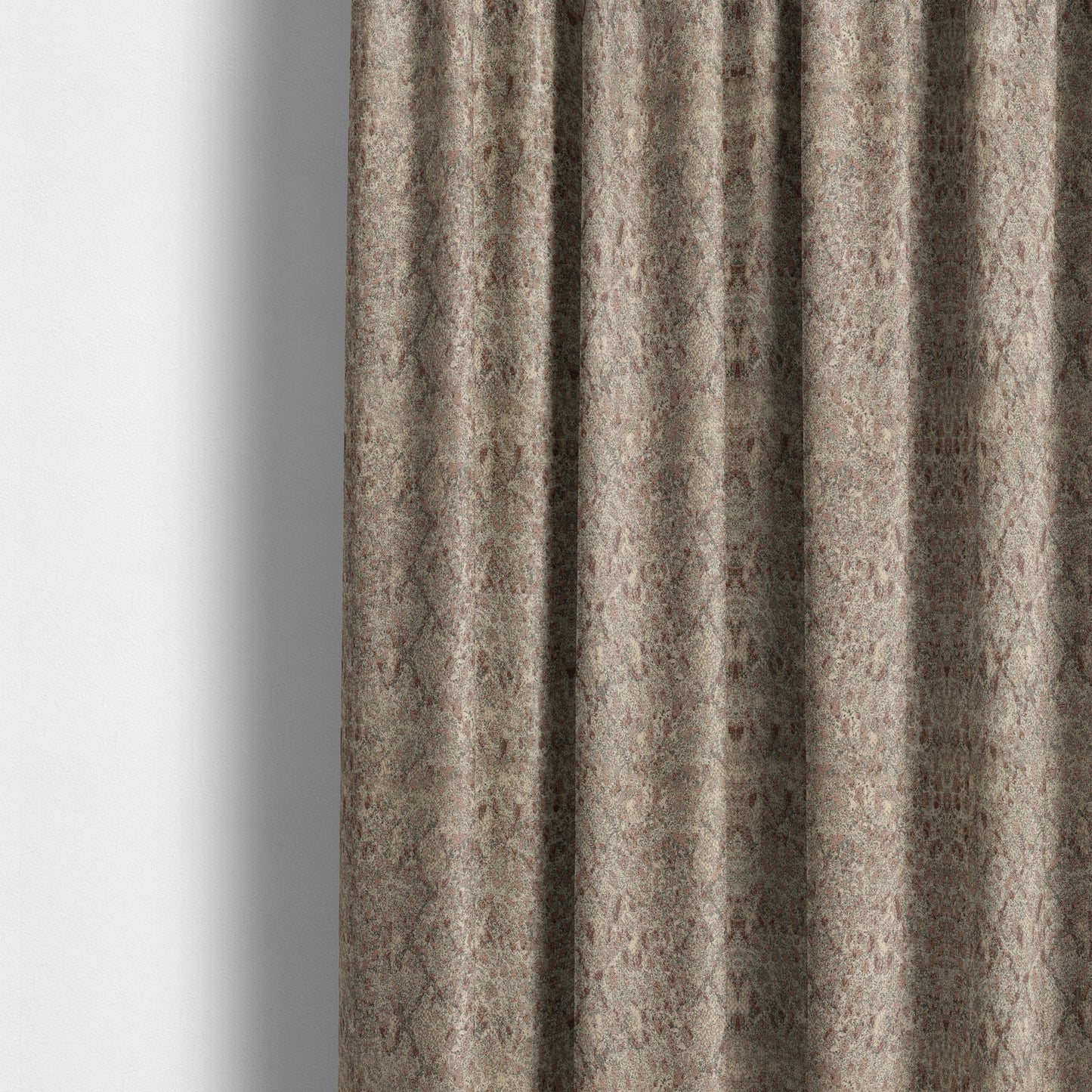 Abstract Pattern Pink Shine Effect Colour Chenille Upholstery Fabric JO-1142 - Made To Measure Curtains