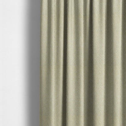 Cream Gold Colour Textured Vertical Striped Pattern Soft Chenille Upholstery Fabric JO-1147 - Made To Measure Curtains