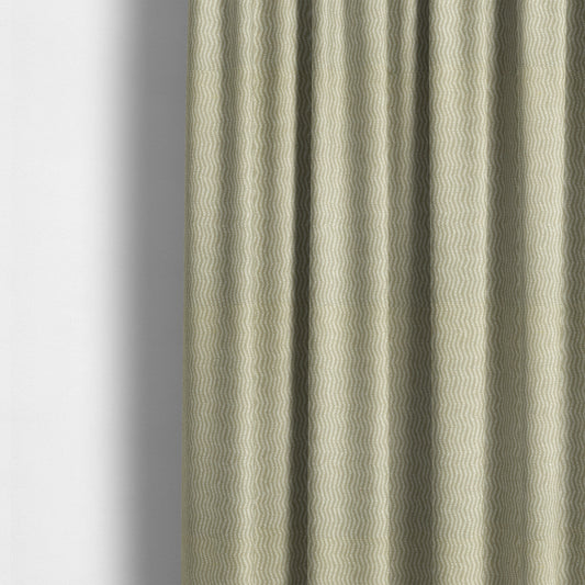 Cream Gold Colour Textured Vertical Striped Pattern Soft Chenille Upholstery Fabric JO-1147 - Made To Measure Curtains