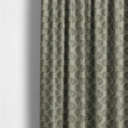 Grey Brown Coloured Vertical Pattern Chenille Furnishing Upholstery Fabric JO-1162 - Made To Measure Curtains