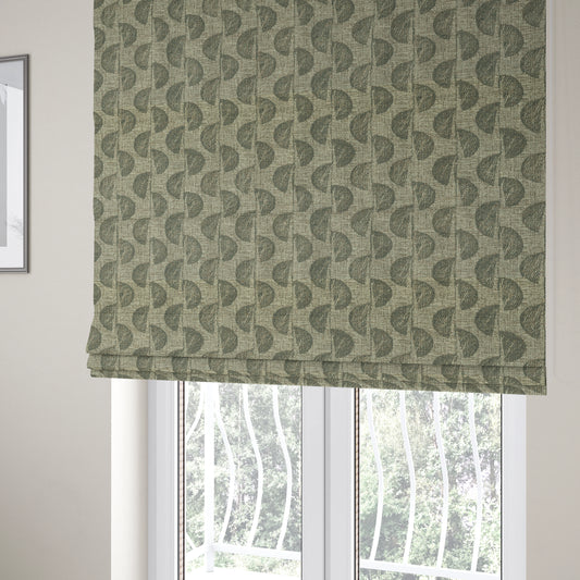 Grey Brown Coloured Vertical Pattern Chenille Furnishing Upholstery Fabric JO-1162 - Roman Blinds