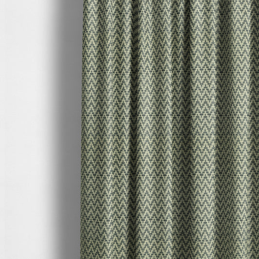 Cream Navy Blue Coloured Chevron Striped Chenille Furnishing Upholstery Fabric JO-1164 - Made To Measure Curtains