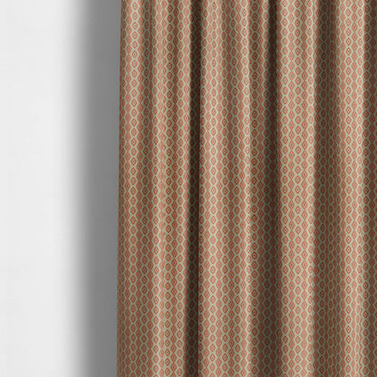 Red Beige Colour Striped Uniformed Pattern Chenille Upholstery Fabric JO-1168 - Made To Measure Curtains