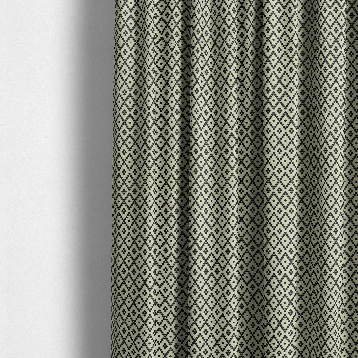 Uniform Theme Pattern Black Beige Colour Soft Chenille Furnishing Fabric JO-1170 - Made To Measure Curtains