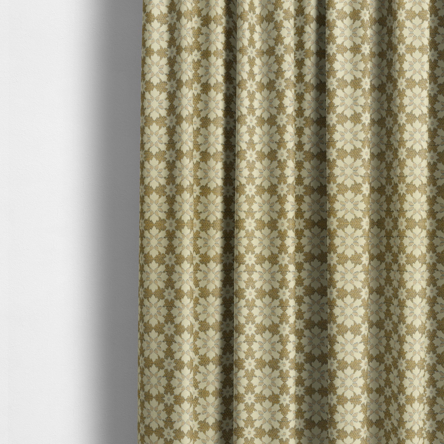 Floral Blossom Pattern In Natural Cream Colour Chenille Upholstery Fabric JO-1181 - Made To Measure Curtains