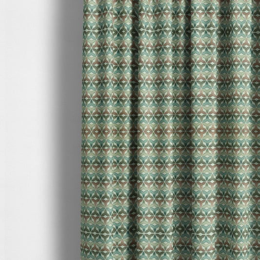 Colourful Geometric Pattern Chenille Upholstery Furnishing Fabric JO-1185 - Made To Measure Curtains