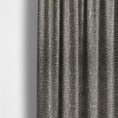 Grantham Soft Textured Woven Chenille Fabric In Black Colour JO-119 - Made To Measure Curtains