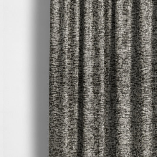 Grantham Soft Textured Woven Chenille Fabric In Black Colour JO-119 - Made To Measure Curtains