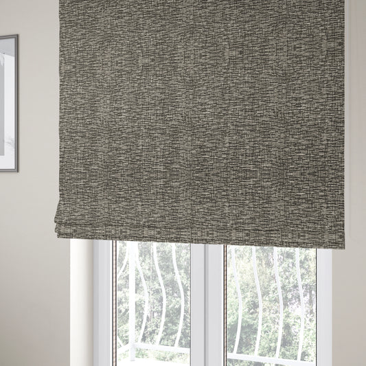 Grantham Soft Textured Woven Chenille Fabric In Black Colour JO-119 - Roman Blinds