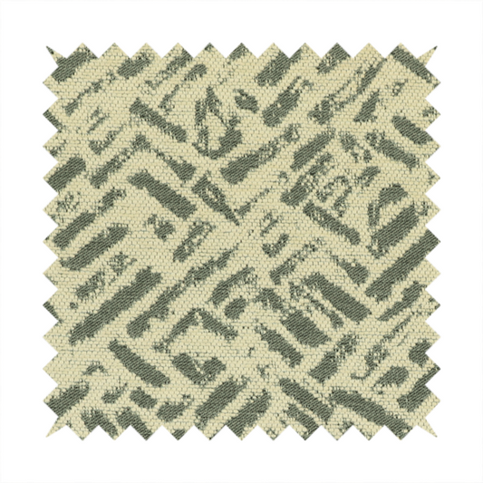 Geometric Stripe Pattern Effect Modern Grey Beige Upholstery Fabric JO-1201