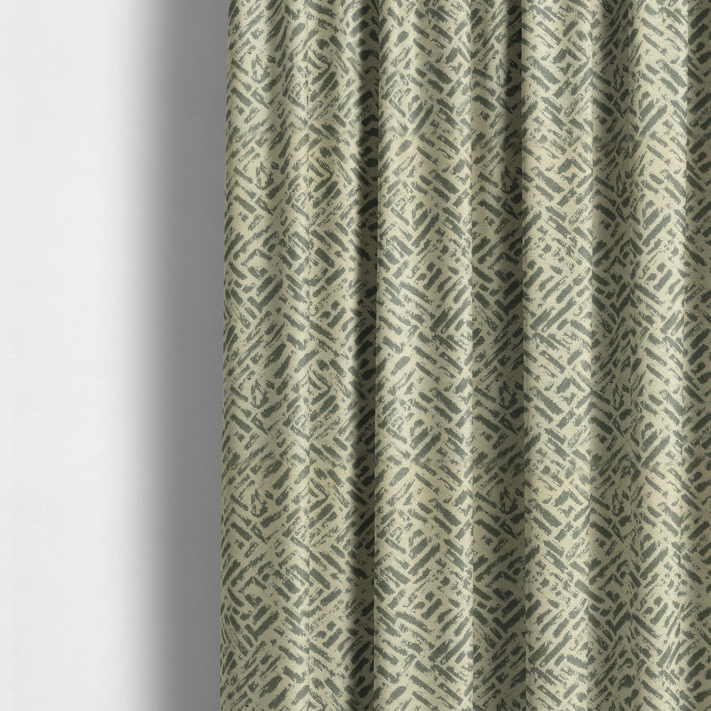 Geometric Stripe Pattern Effect Modern Grey Beige Upholstery Fabric JO-1201 - Made To Measure Curtains